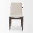 Mercana Cavett Cream Boucle Upholstered Seat W/Dark Brown Wood Frame Dining Chair