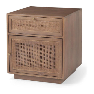 Mercana Grier Wood w/ Cane End Table