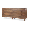 Mercana Astrid Medium Brown Solid Wood 6 Drawer Sideboard