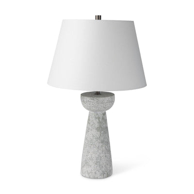 Mercana Julia Gray Antique Painted Cement Table Lamp