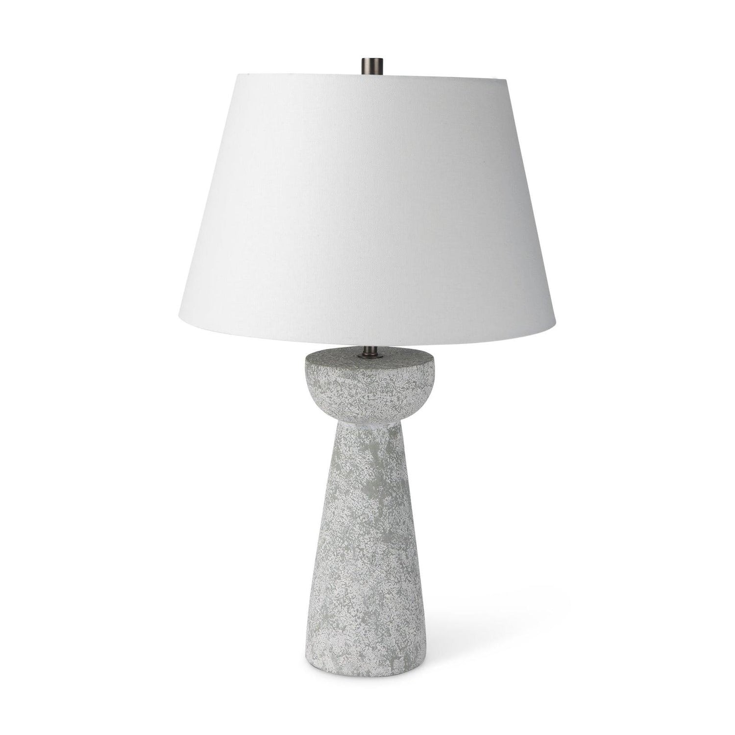 Mercana Julia Gray Antique Painted Cement Table Lamp