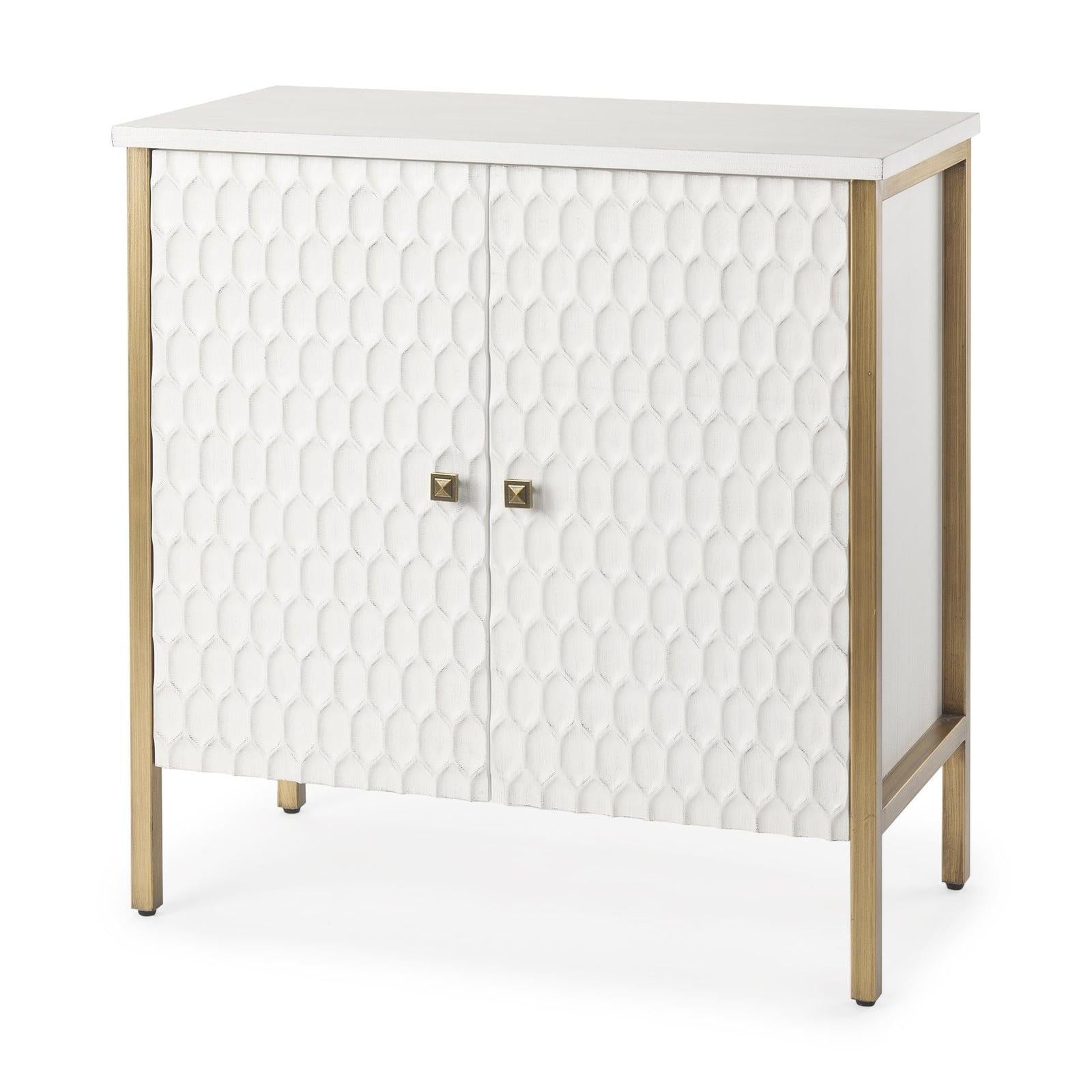 Mercana Savannah White Fir Veneer Accent Cabinet Clearance