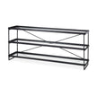 Mercana Trey Metal W/Glass Console Table