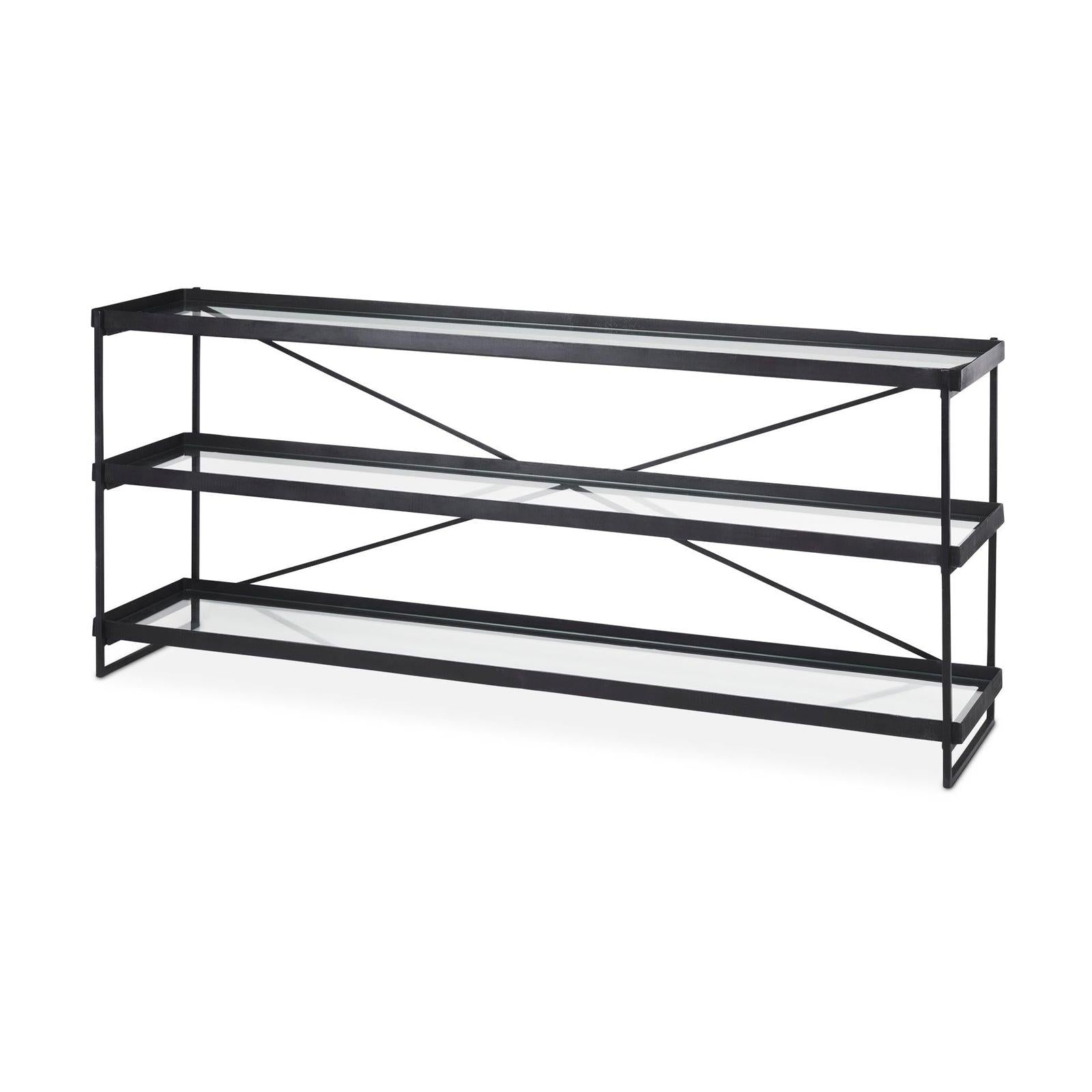 Mercana Trey Metal W/Glass Console Table