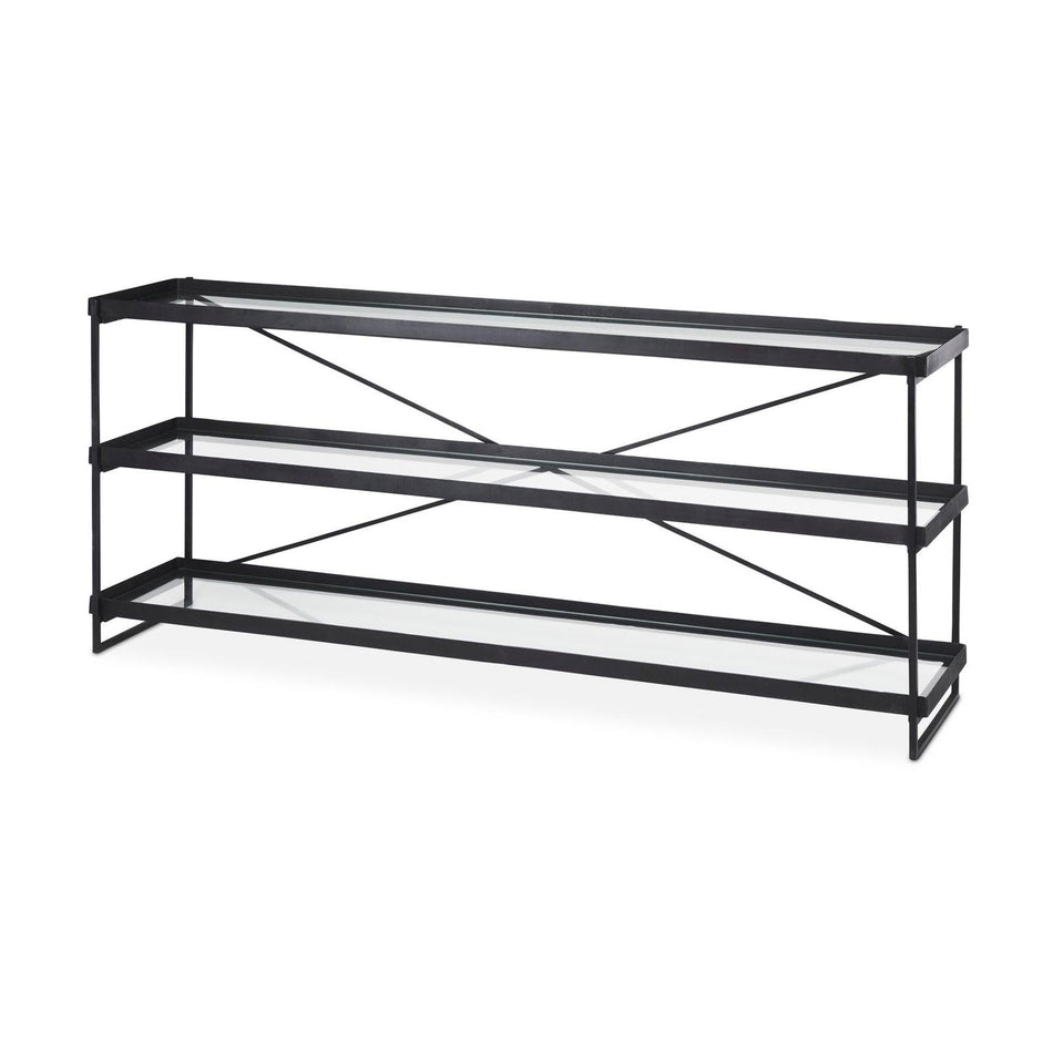 Mercana Trey Metal W/Glass Console Table