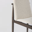 Mercana Cavett Cream Boucle Upholstered Seat W/Dark Brown Wood Frame Dining Chair
