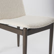 Mercana Cavett Cream Boucle Upholstered Seat W/Dark Brown Wood Frame Dining Chair
