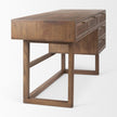 Mercana Grier Solid Wood W/ Black Cane Office Desk