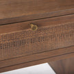 Mercana Grier Solid Wood W/ Black Cane Office Desk