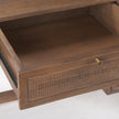 Mercana Grier Solid Wood W/ Black Cane Office Desk