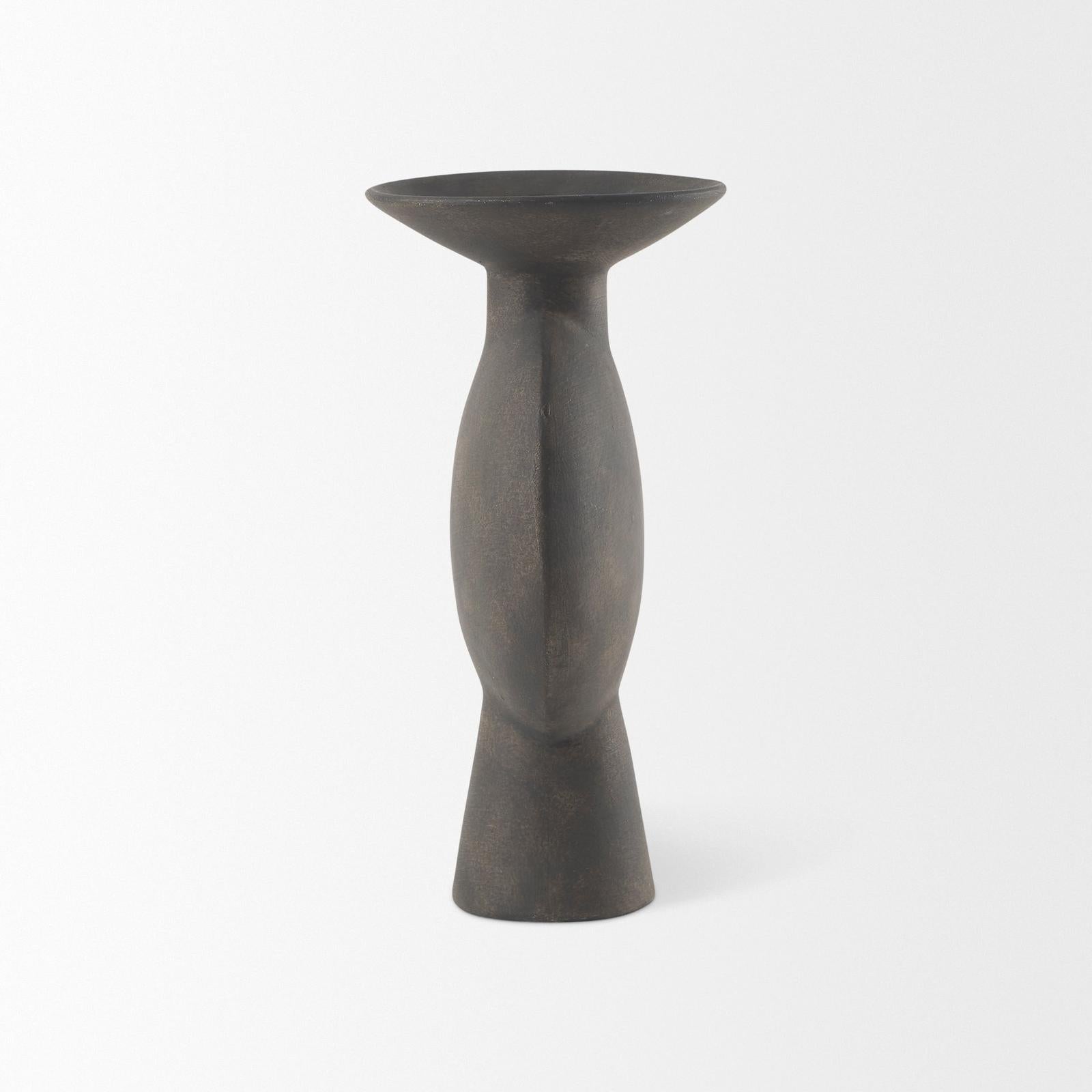 Mercana Kaz Earthy Brown Ceramic Vase