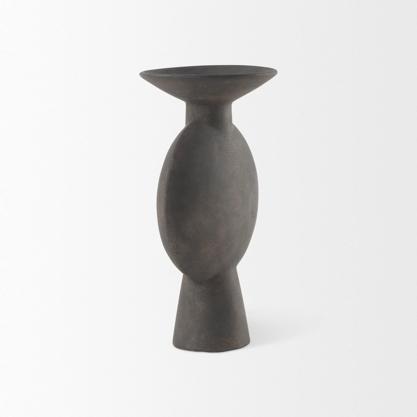 Mercana Kaz Earthy Brown Ceramic Vase