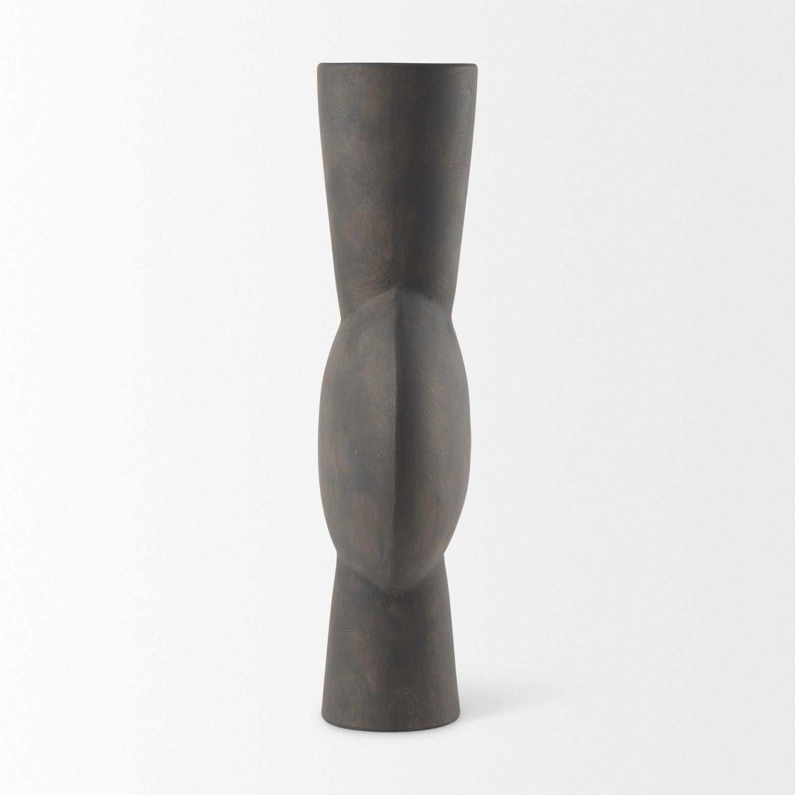 Mercana Kaz Earthy Brown Ceramic Vase