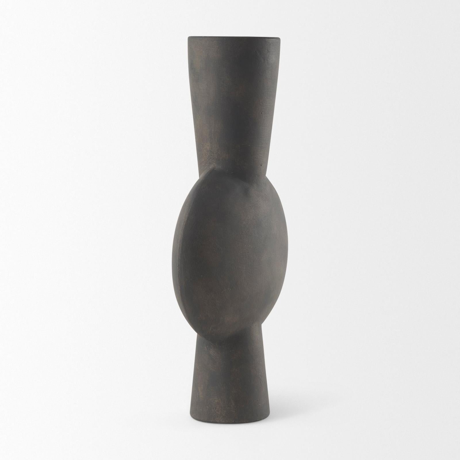 Mercana Kaz Earthy Brown Ceramic Vase