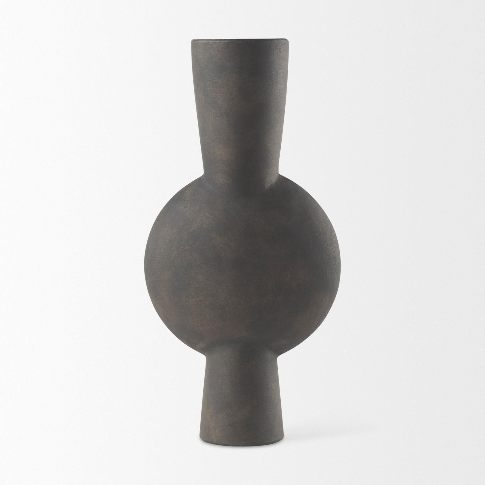 Mercana Kaz Earthy Brown Ceramic Vase