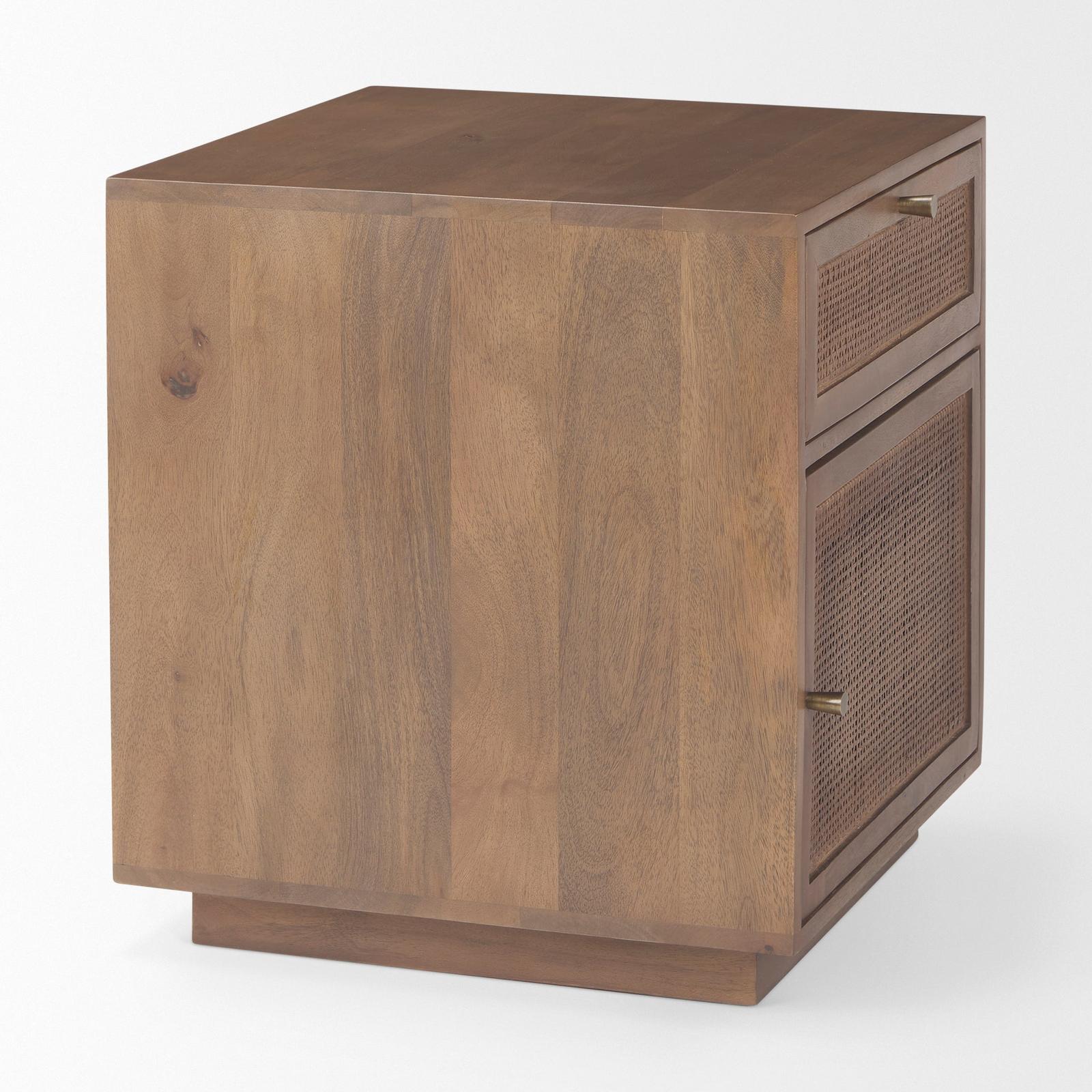 Mercana Grier Wood w/ Cane End Table