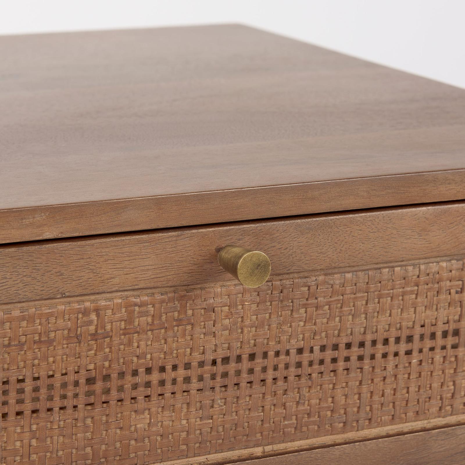 Mercana Grier Wood w/ Cane End Table
