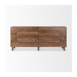 Mercana Astrid Medium Brown Solid Wood 6 Drawer Sideboard