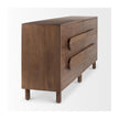 Mercana Astrid Medium Brown Solid Wood 6 Drawer Sideboard