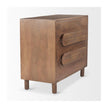 Mercana Astrid Medium Brown Solid Wood 3 Drawer Cabinet