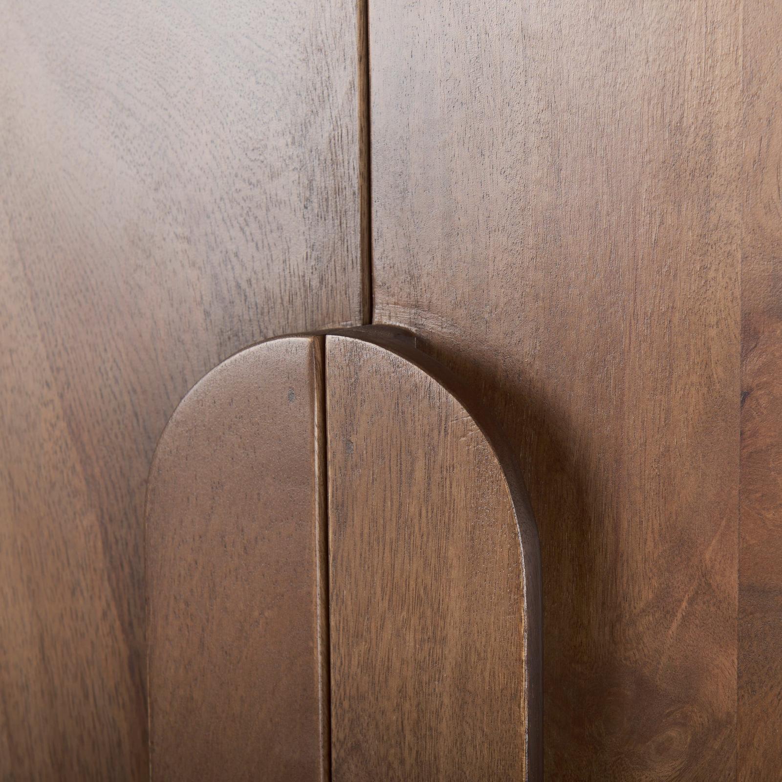 Mercana Astrid Medium Brown Solid Wood Armoire