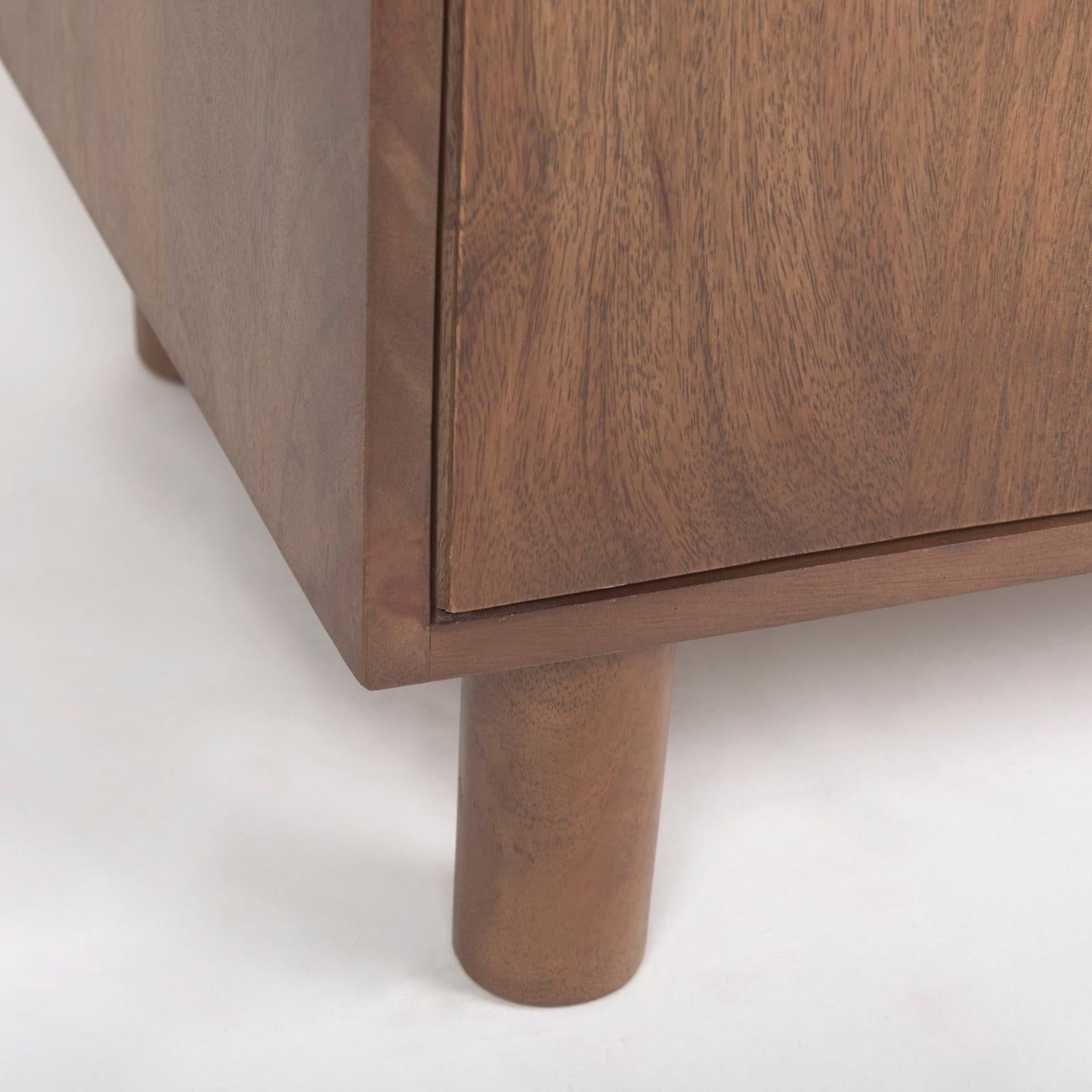 Mercana Astrid Medium Brown Solid Wood Armoire