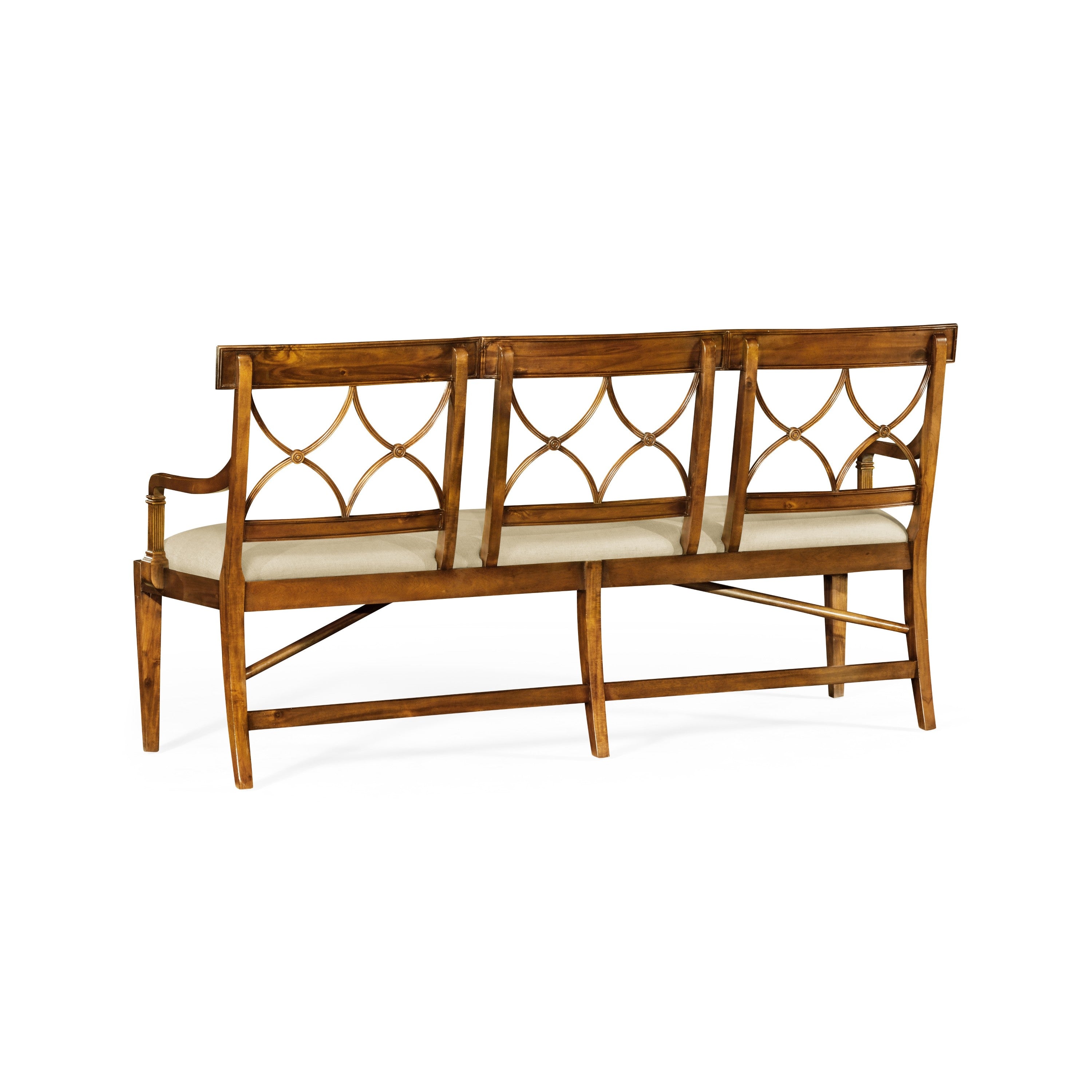 Jonathan Charles Regency Walnut Three Seater Bench ( 495627-CWM-F001 )