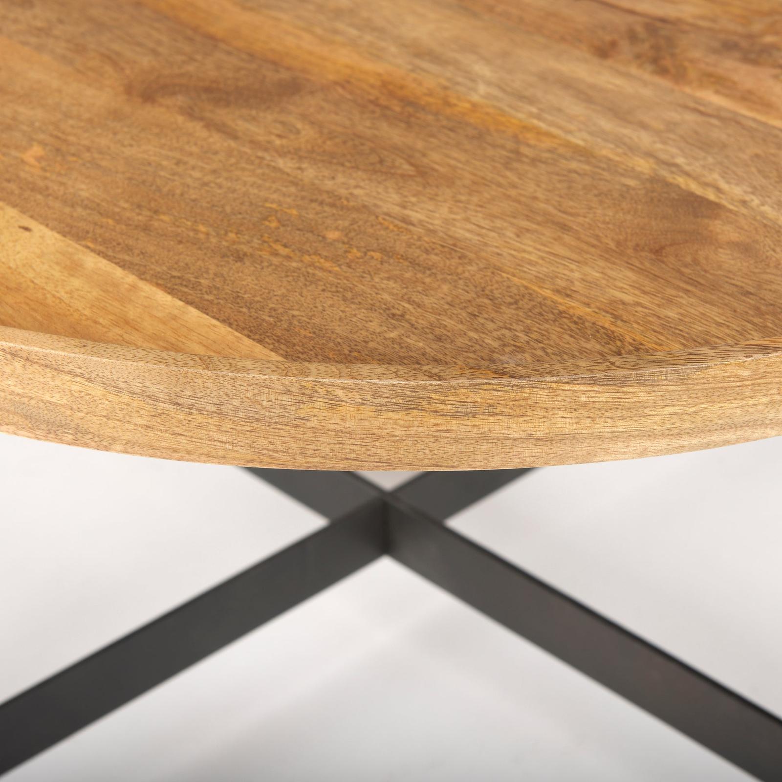 Mercana Marquisa Brown Wood w/ Black Metal Coffee Table