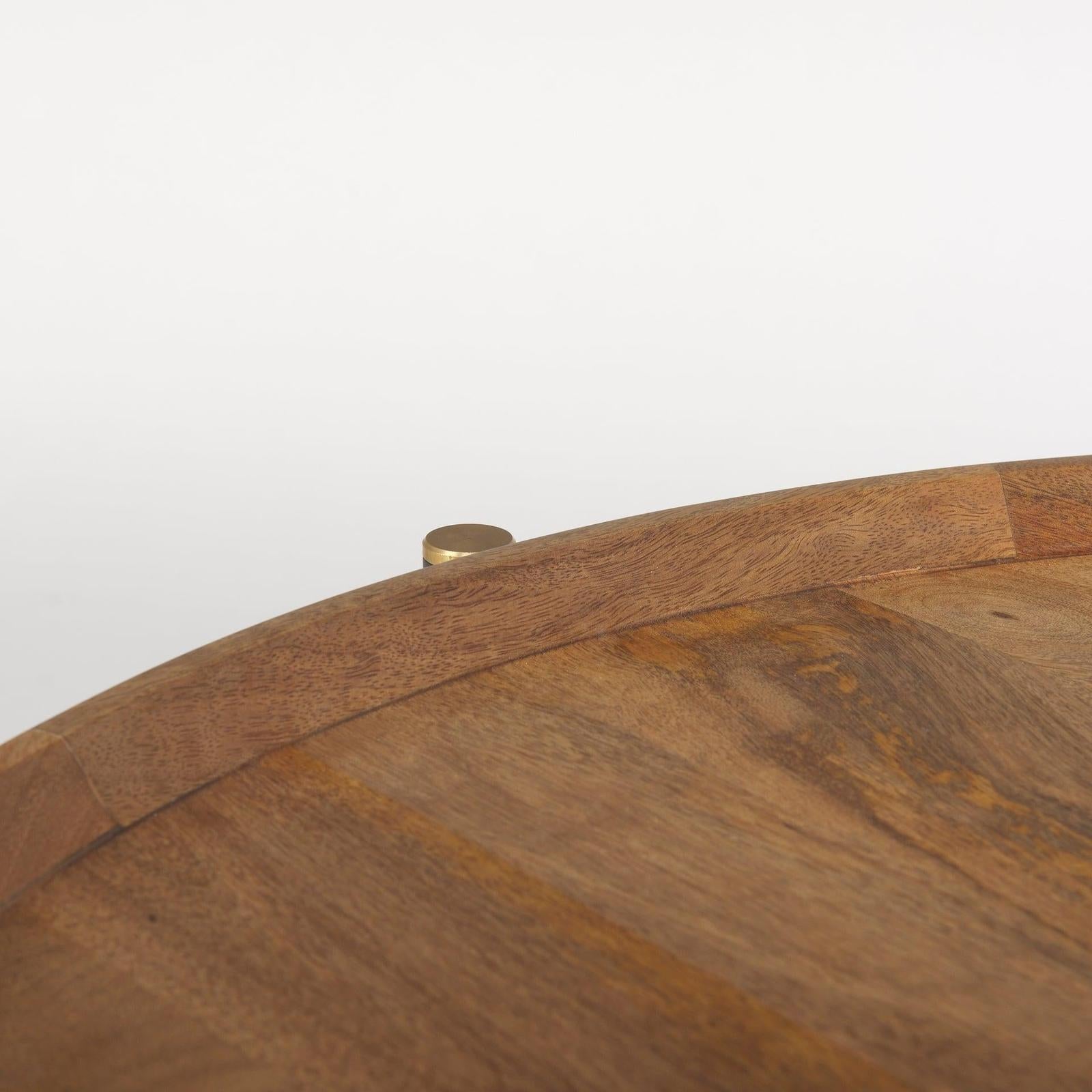 Mercana Marquisa Brown Wood w/ Black Metal Coffee Table
