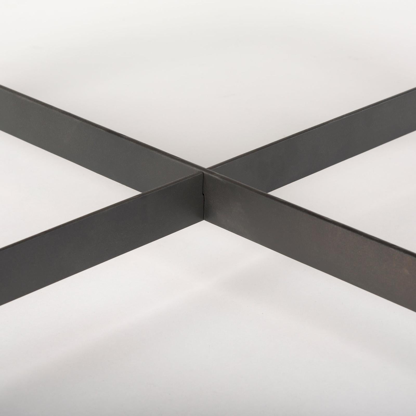 Mercana Marquisa Brown Wood w/ Black Metal Coffee Table