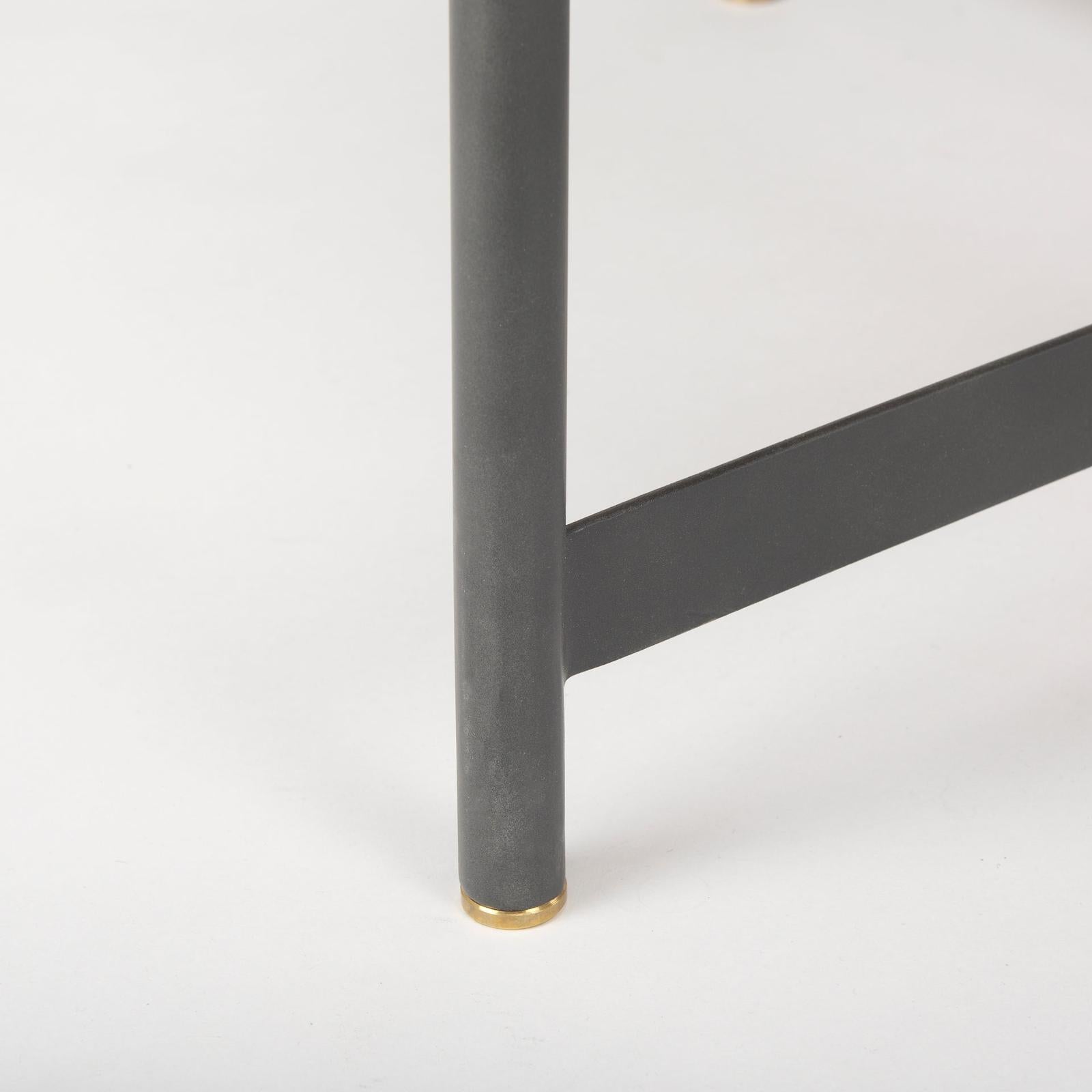 Mercana Marquisa Brown Wood w/ Black Metal Coffee Table