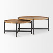 Mercana Marquisa Brown Wood w/ Black Metal Coffee Table