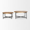 Mercana Marquisa Brown Wood w/ Black Metal Coffee Table