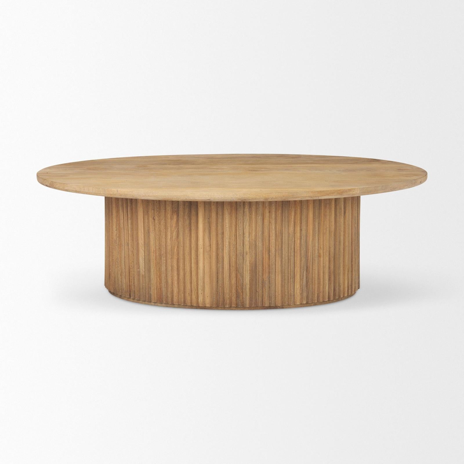 Mercana Terra Oval Fluted Coffee Table