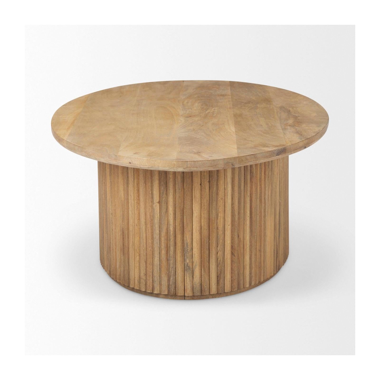 Mercana Terra Oval Fluted Coffee Table