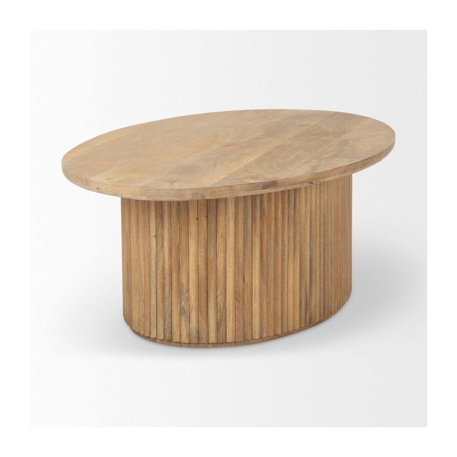Mercana Terra Oval Fluted Coffee Table