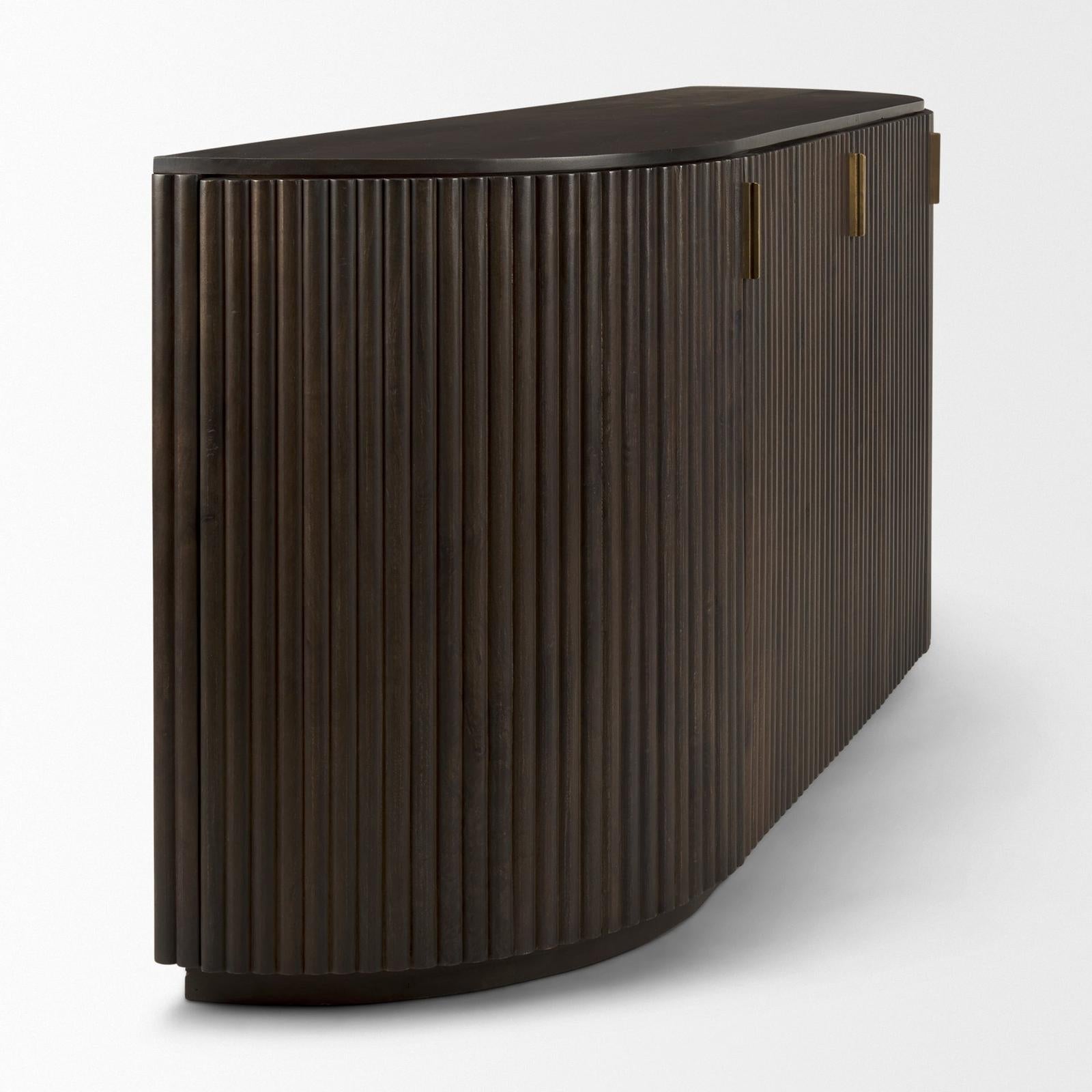 Mercana Terra Wood Fluted Sideboard