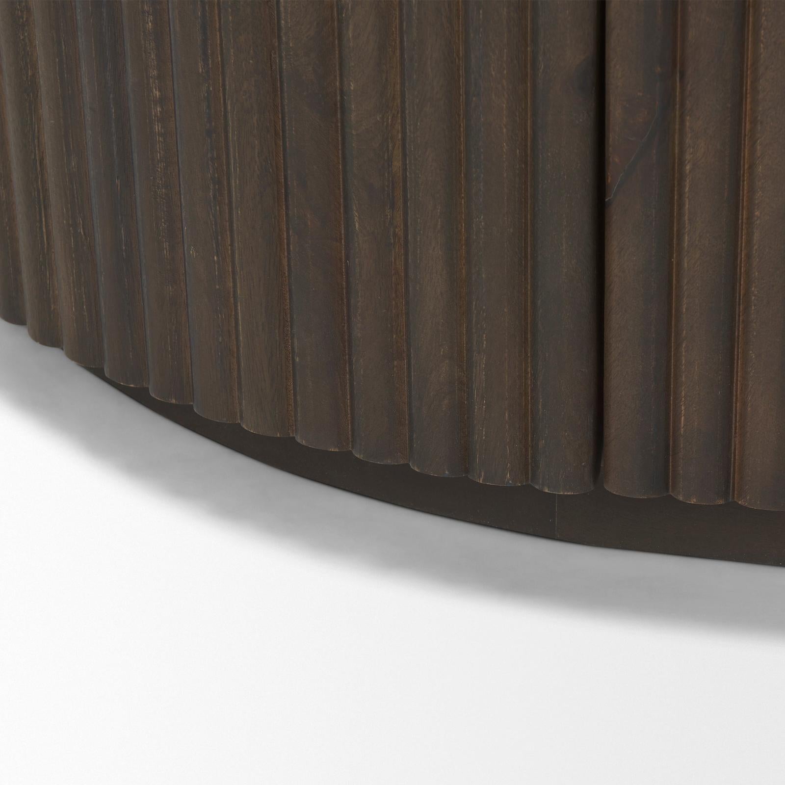 Mercana Terra Wood Fluted Sideboard