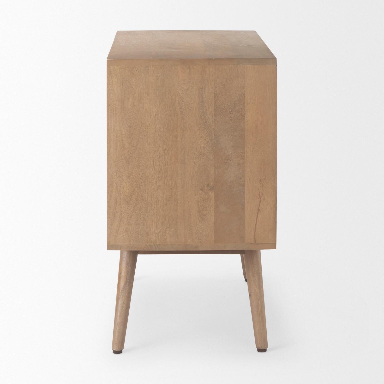 Mercana Sable Light Brown Wood Accent Cabinet