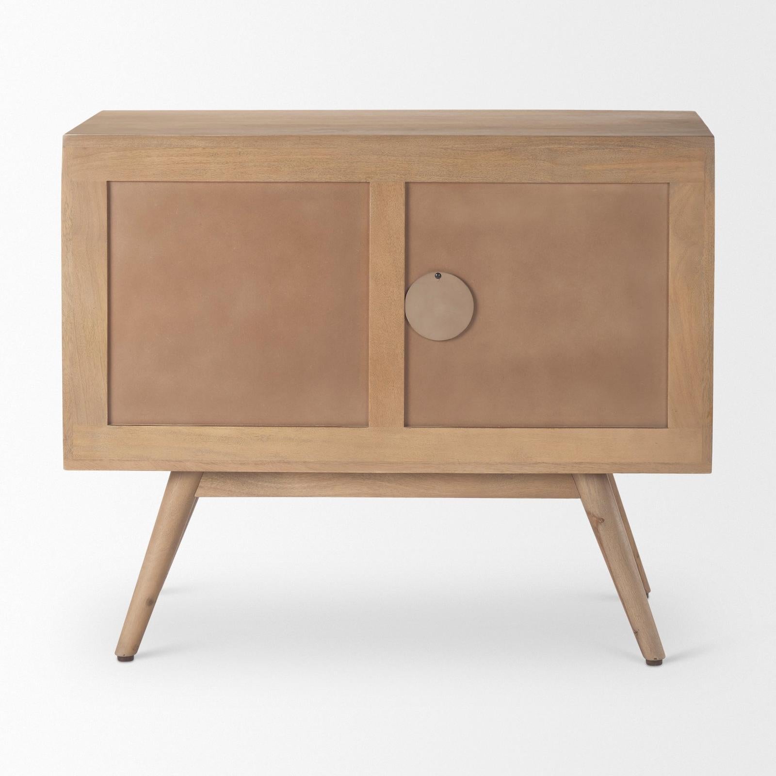 Mercana Sable Light Brown Wood Accent Cabinet