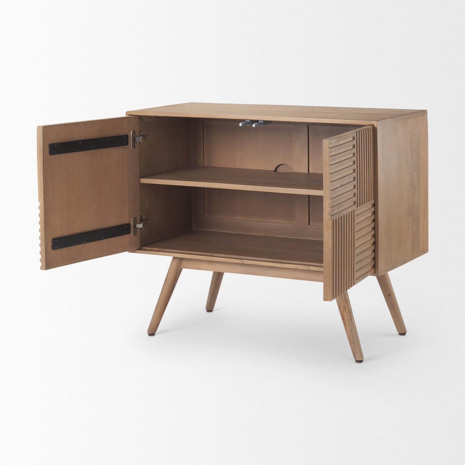 Mercana Sable Light Brown Wood Accent Cabinet