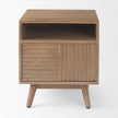 Mercana Sable Light Brown Wood Side Table
