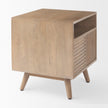 Mercana Sable Light Brown Wood Side Table