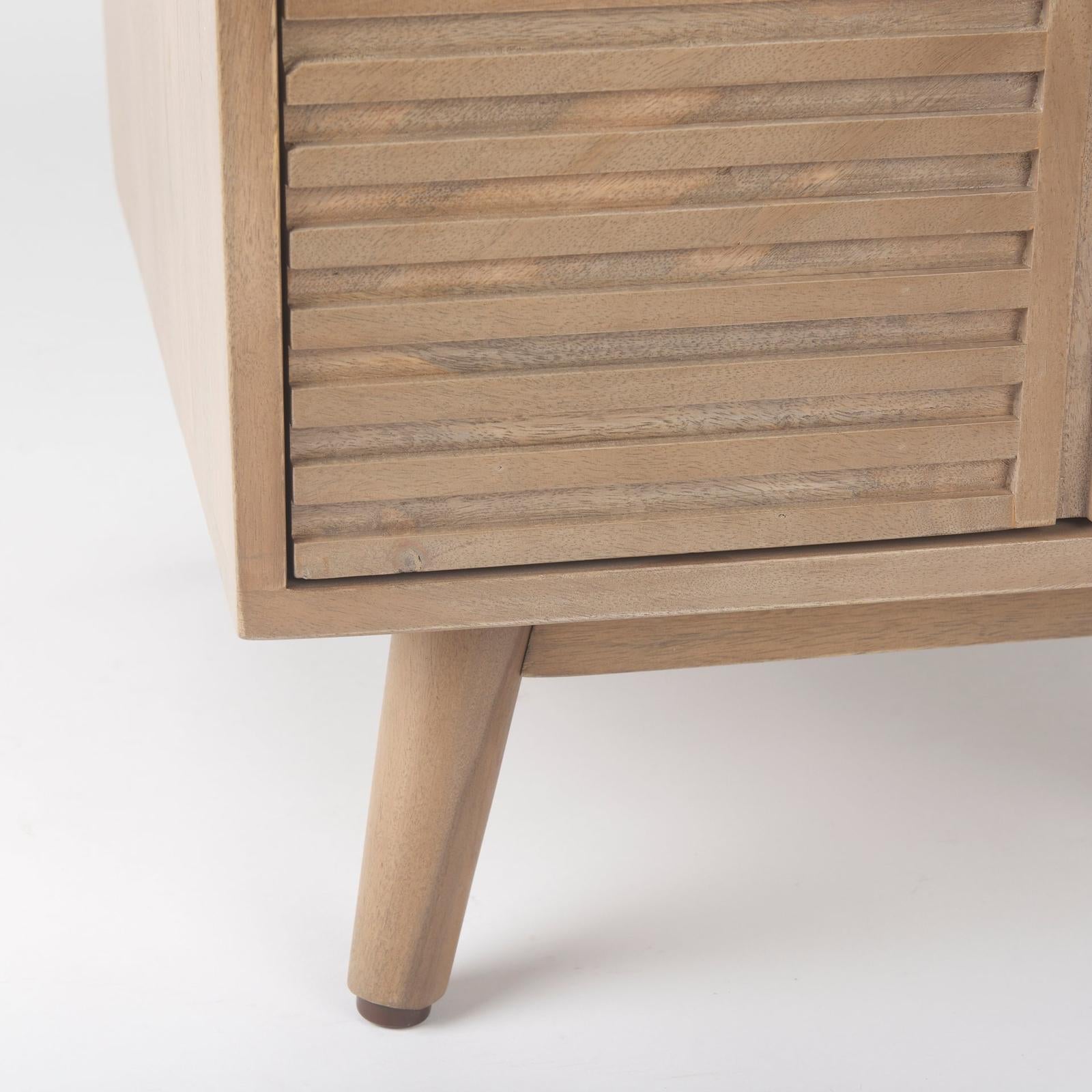 Mercana Sable Light Brown Wood Side Table