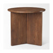 Mercana Enzo Fluted Wood Base Foyer Accent Table