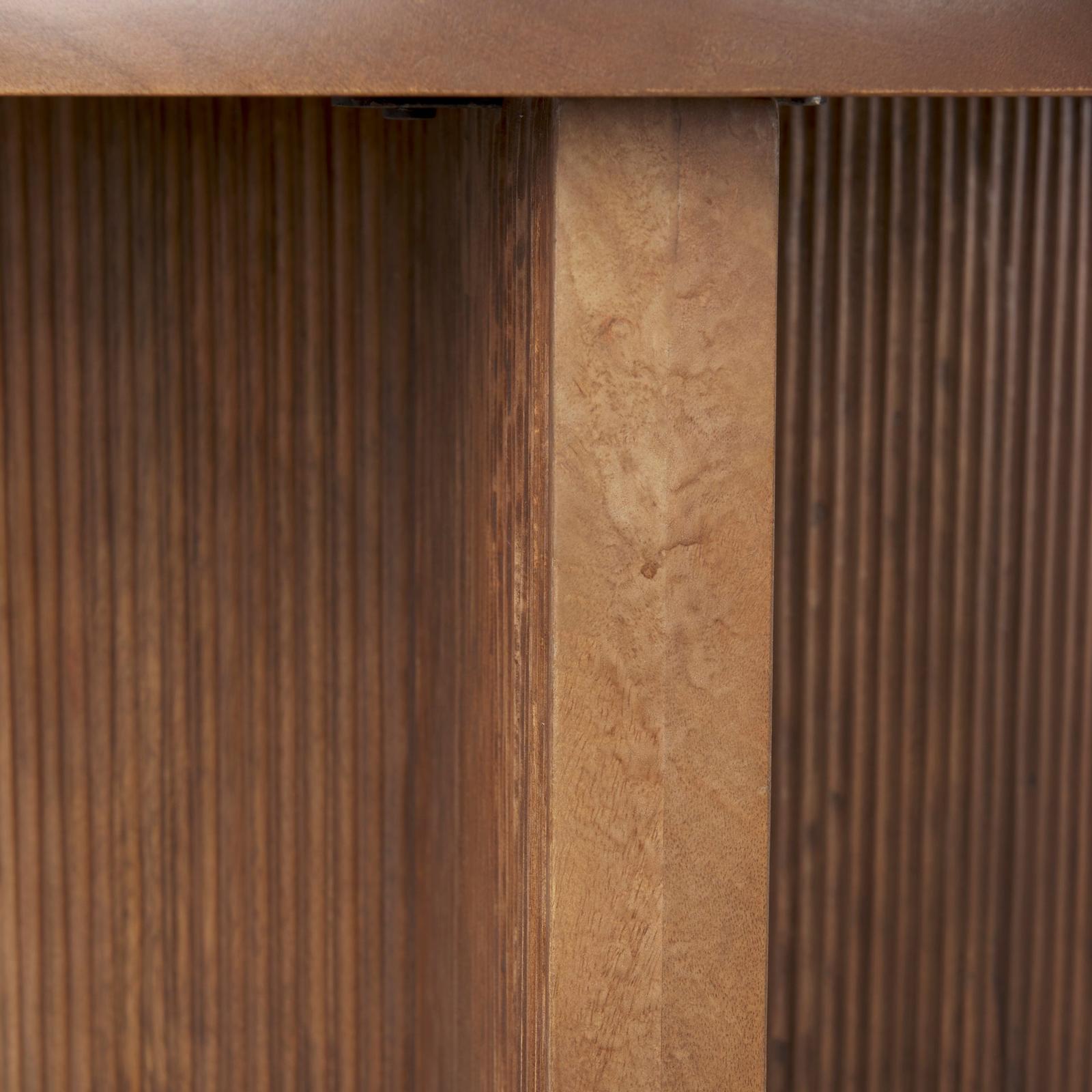 Mercana Enzo Fluted Wood Base Foyer Accent Table