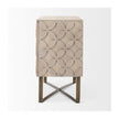 Mercana Excelsior Light Brown Wood Gold Iron Base Accent Cabinet