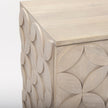 Mercana Excelsior Light Brown Wood Gold Iron Base Accent Cabinet