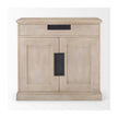 Mercana Braxton Beige Wood W/Black Accents 2 Door Accent Cabinet