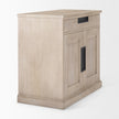 Mercana Braxton Beige Wood W/Black Accents 2 Door Accent Cabinet